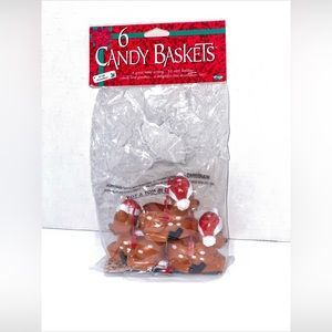New 3 Fun World Reindeer Blow Mold Mini Candy Baskets Pails. So cute 🥹